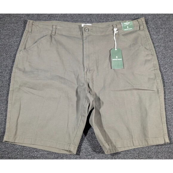New Mutual Weave Shorts Mens 42 khaki Walking Cotton Blend Stretch Pockets NWT - Picture 1 of 7